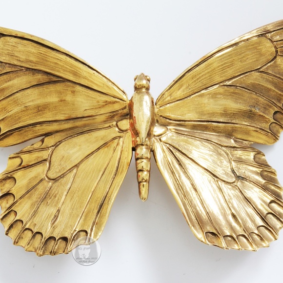 Christopher Ross Butterfly Belt Buckle Massive 8in L with Snakeskin Strap 1980s - Picture 6 of 16